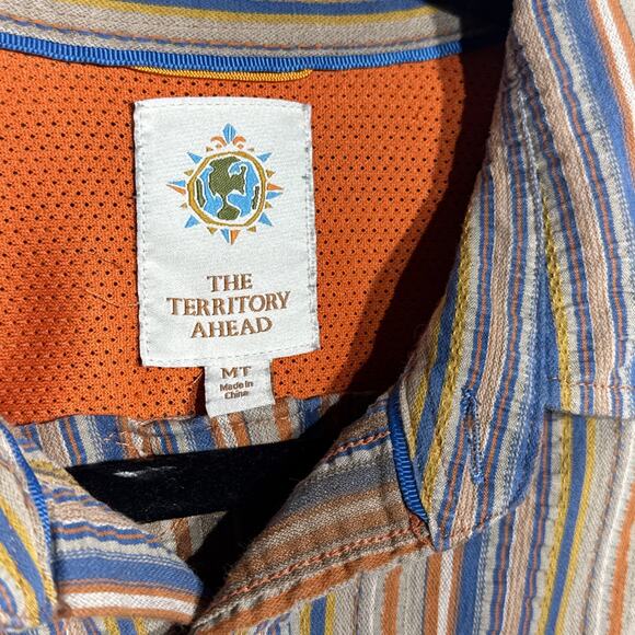 The Territory Ahead Shirt Mens MT Multicolor Stripe Outdoor Southwestern fish - Picture 3 of 8